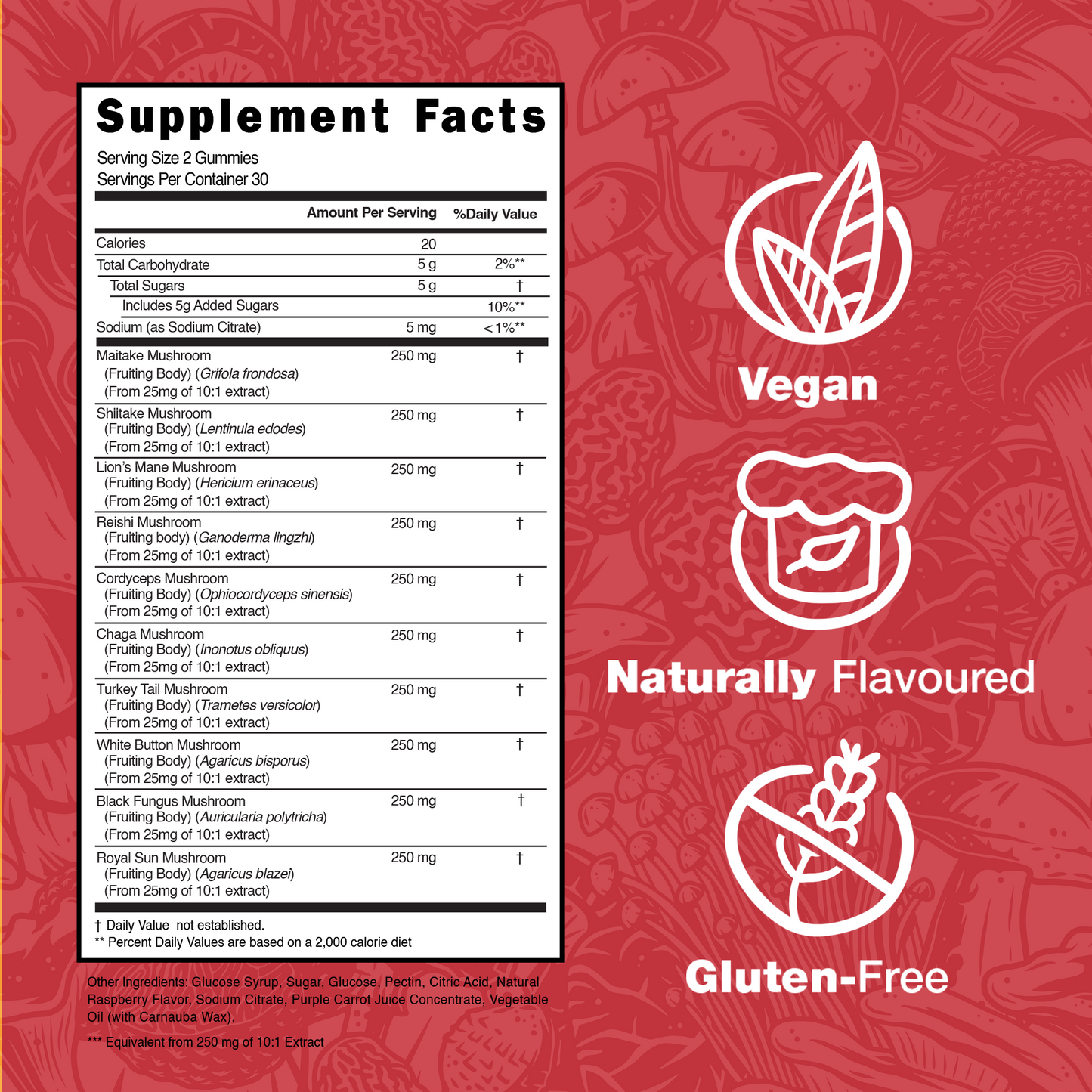 Immunity Mushroom Complex Extract Gummies